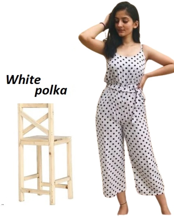 Women polka jumpsuit White uploaded by Mam and You on 12/14/2022
