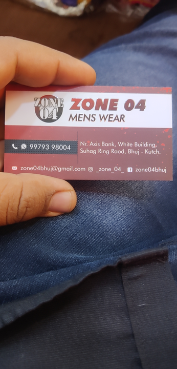Visiting card store images of Zone 04