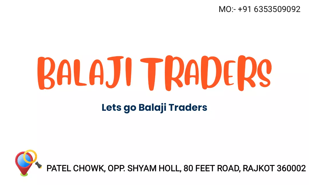 Visiting card store images of Balaji Traders 