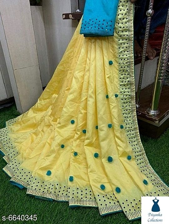 Post image Charvi Alluring Attractive Sarees

Saree Fabric: Zoya Silk
Blouse: Running Blouse
Blouse Fabric: Bangalori Silk
Pattern: Embellished
Multipack: Single