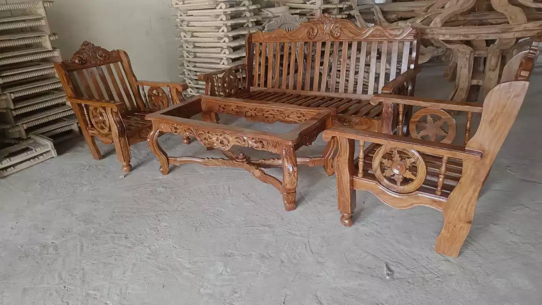 Sheesham wood sofa uploaded by business on 12/14/2022