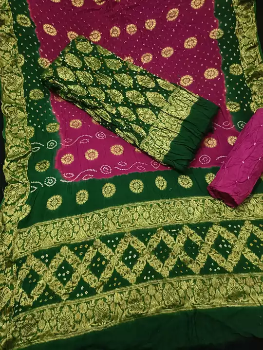 DcBFux Jorget dress material with Banarasi jari uploaded by HEERADHYA ENTERPRISE on 12/14/2022