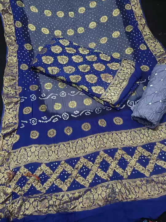 DcBFux Jorget dress material with Banarasi jari uploaded by HEERADHYA ENTERPRISE on 12/14/2022