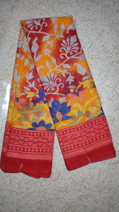 Attractive design reniyal printed soft silk saree with blouse uploaded by Unique collections 201 on 12/14/2022