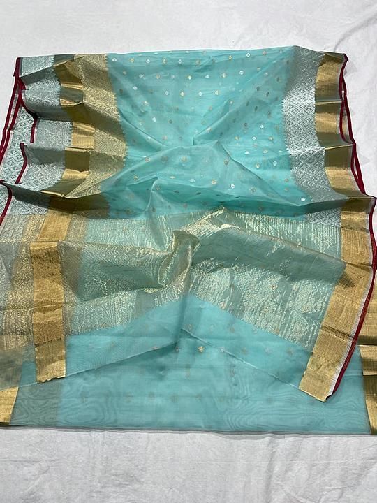 Chanderi handloom saree uploaded by business on 2/1/2021