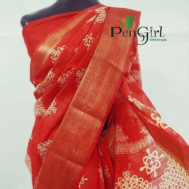 Post image Look elegant and beautiful by wearing this saree. 
Fabric - Chanderi cotton
Running plain blouse