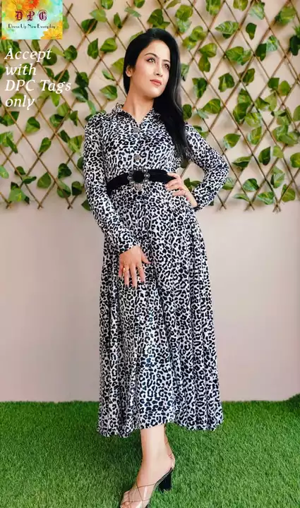 Product image of Aleexa outlet women velvet printed long dress , price: Rs. 625, ID: aleexa-outlet-women-velvet-printed-long-dress-fcf27127