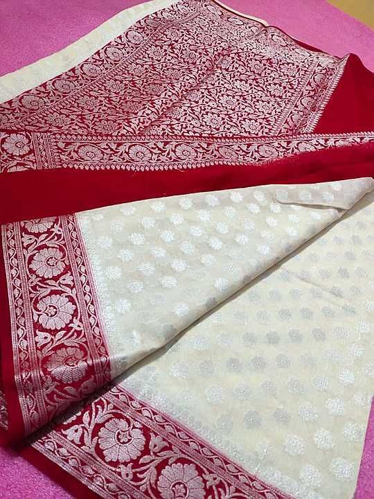 Banarasi semi georgette silk saree uploaded by H A Unique Fabrics on 2/2/2021