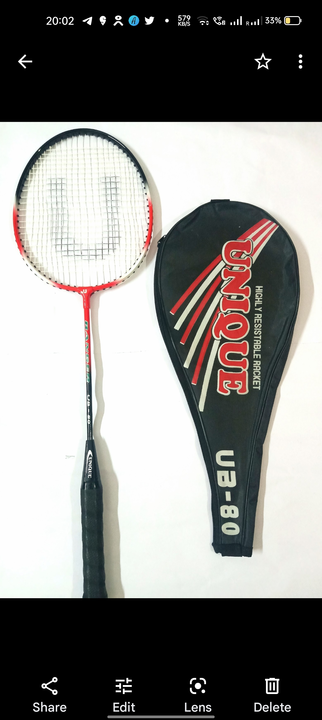 Unique badminton Racket 🏸 UB80 with cover uploaded by Unique sports and gift centre on 12/15/2022