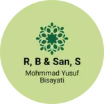 Business logo of R, B & San, s