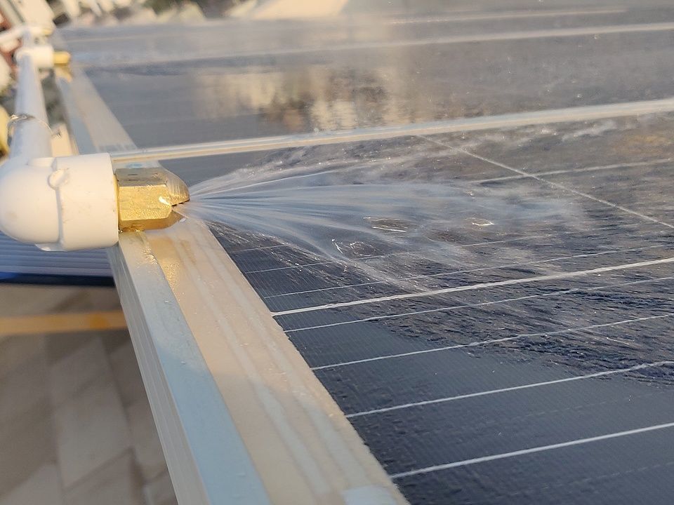 Sprinkler EV7 solar panel cleaning nozzle, Roof-top cleaning system  uploaded by Evolution solar solution  on 2/2/2021