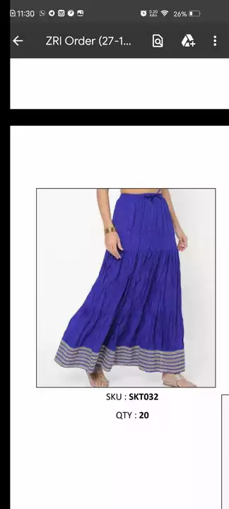 Western skirts uploaded by Drishti garment on 12/16/2022