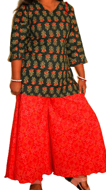 Top and plazo skirt set  uploaded by business on 12/16/2022