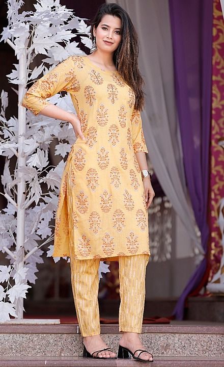 Kurti with pant uploaded by business on 7/3/2020
