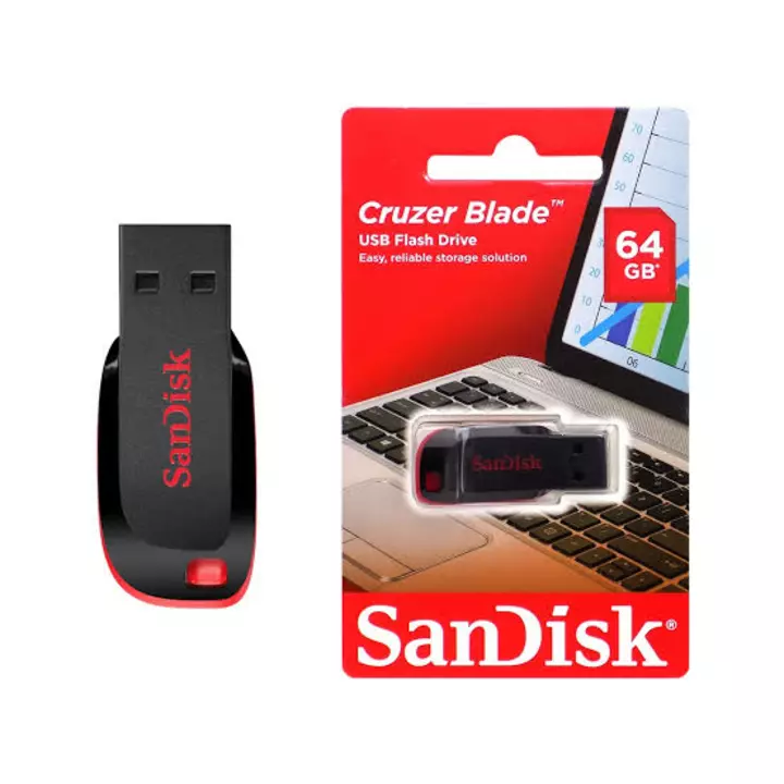 SanDisk Cruzer Blade Pendrive 2.0 (32 GB/64 GB/128 GB) uploaded by Daily Gadgets on 12/16/2022