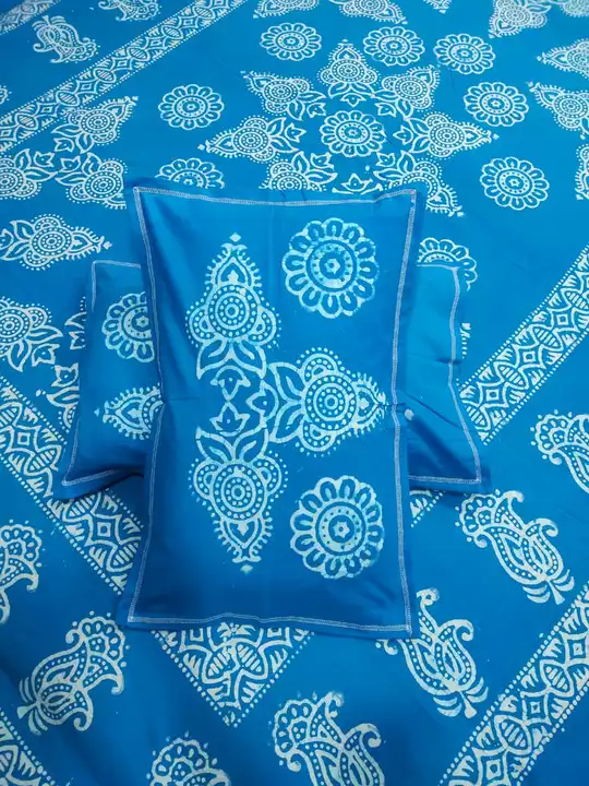Wax Batik King Size Double Bedsheets Hand Block Printed  uploaded by Star Batik Print on 12/16/2022