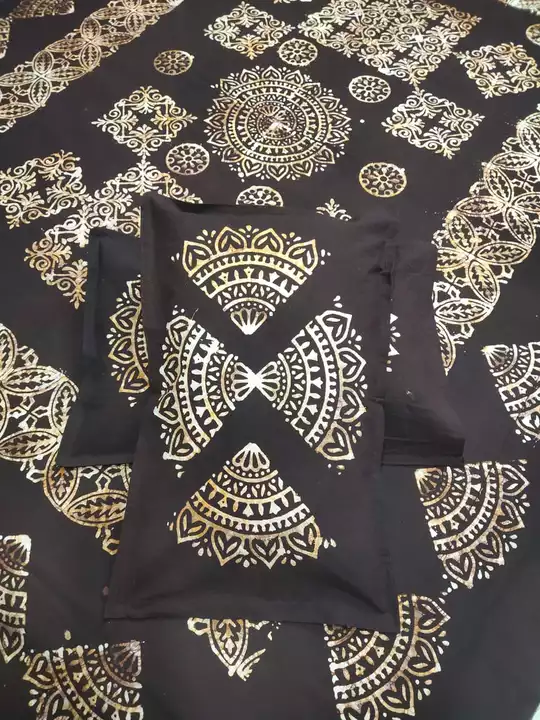 Wax Batik King Size Double Bedsheets Hand Block Printed  uploaded by Star Batik Print on 12/16/2022