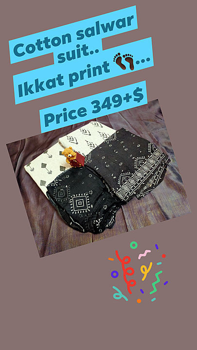 Ikkat print salwar suit  uploaded by Dheev's Ethnic collections on 2/2/2021