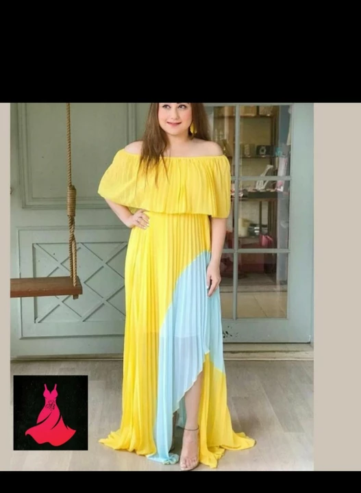 stylish dual shade gown uploaded by Shree shyam enterprises on 12/16/2022
