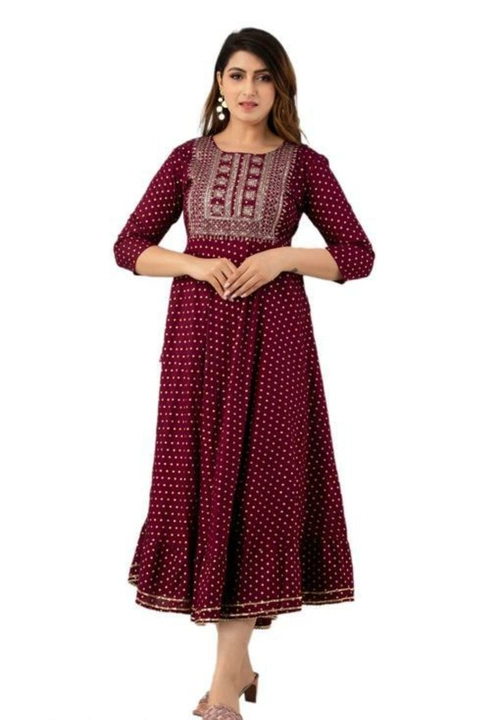 Long anarkali frock uploaded by Anamika collections on 12/16/2022