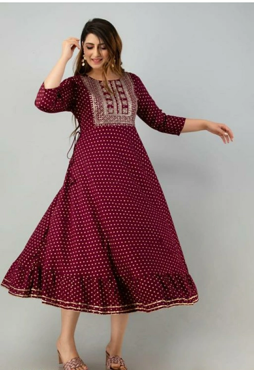 Long anarkali frock uploaded by Anamika collections on 12/16/2022