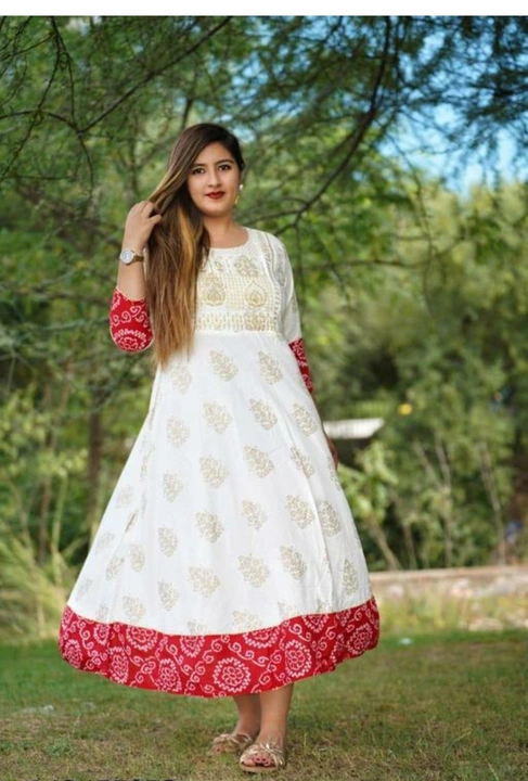 Beautifull white long frock with work on chest  uploaded by business on 12/16/2022