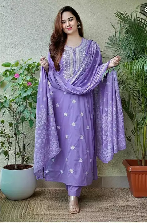 Women heavy embroidered kurta pajama and Dupatta set uploaded by KP ENTERPRISES on 12/17/2022