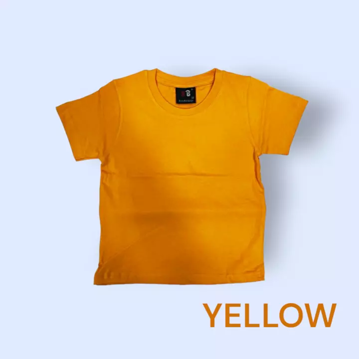 Yellow Basic Plain Round Neck T-shirt  uploaded by Arihant Trading on 12/17/2022