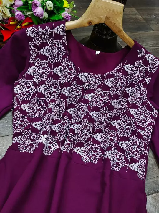 Georgette Embroidery Gown uploaded by A P Creations on 12/17/2022