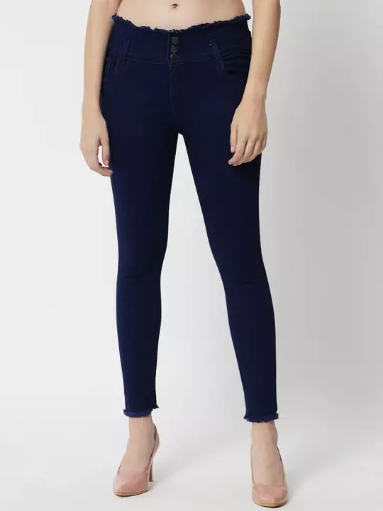 M Moddy 3 Button Fray Hem Slim Women HW Jeans [190] uploaded by business on 12/17/2022