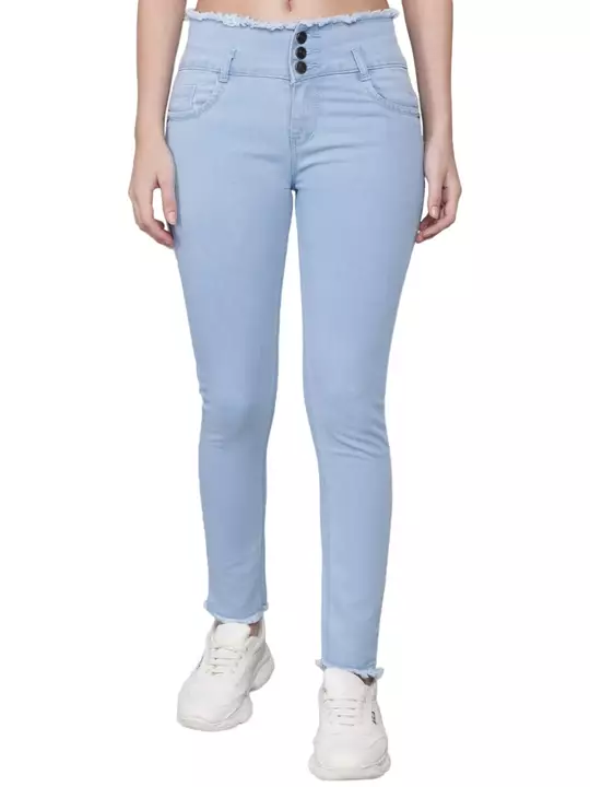 M Moddy 3 Button Fray Hem Slim Women ICE Jeans [190] uploaded by business on 12/17/2022