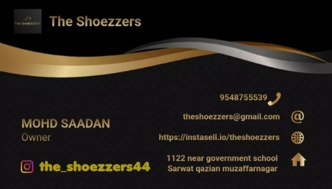 Visiting card store images of The Shoezzers 