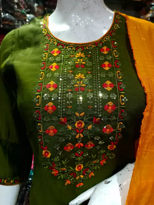Silk dupata set uploaded by Laxmi garments on 12/17/2022