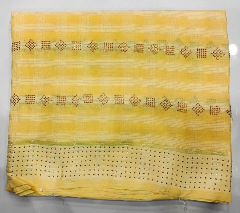 Glamourhub Premium Yellow Fabric Saree with Swaroski Work uploaded by Glamourhub on 12/17/2022