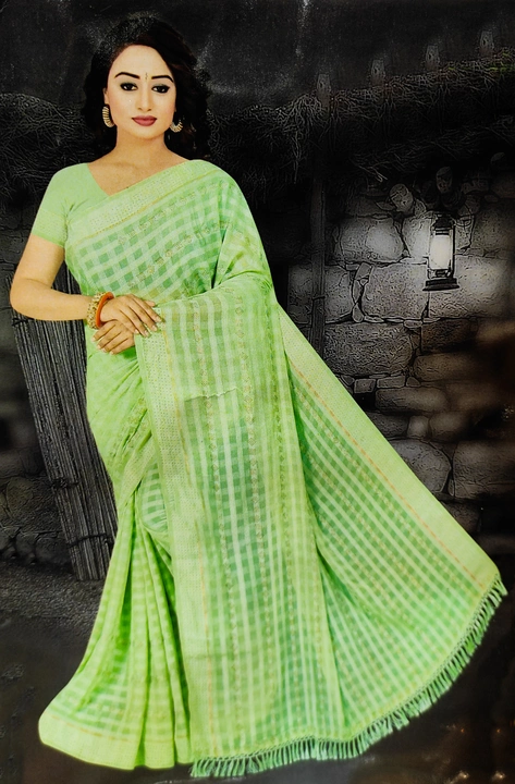 Glamourhub Premium Green Fabric Saree with Swaroski Work uploaded by business on 12/17/2022