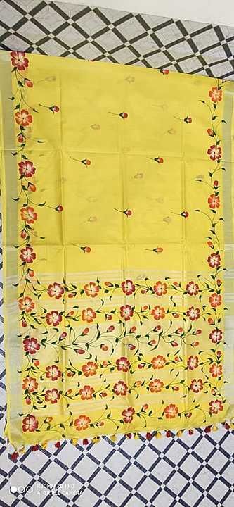Semi lilan hand painted saree uploaded by R.N .SILK. HANDLOOM on 2/2/2021