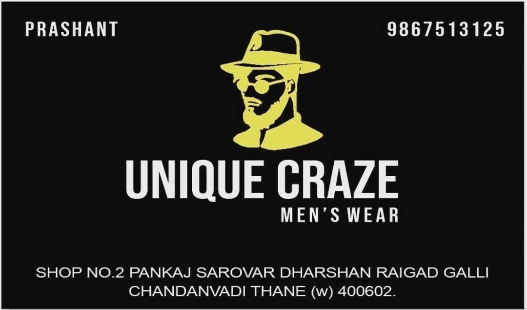 Shop Store Images of Unique Craze Men's Wear 