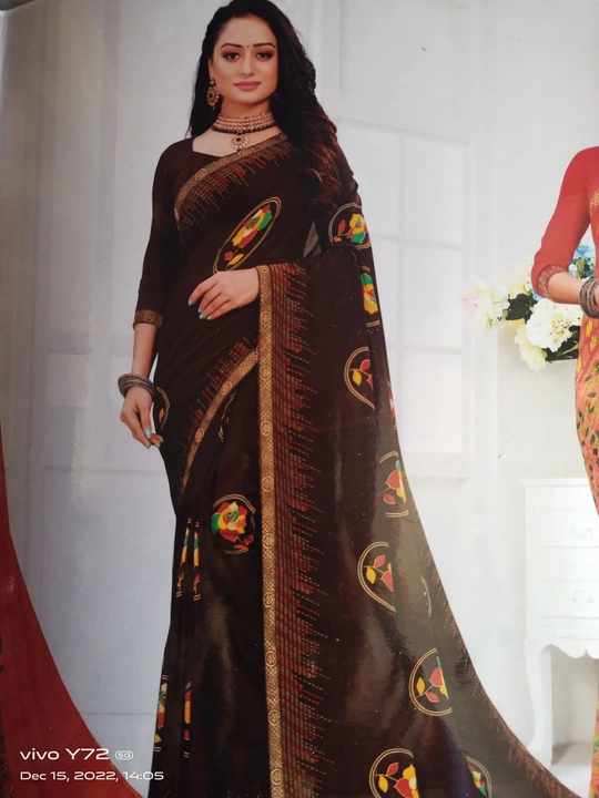 Printed saree uploaded by business on 12/18/2022