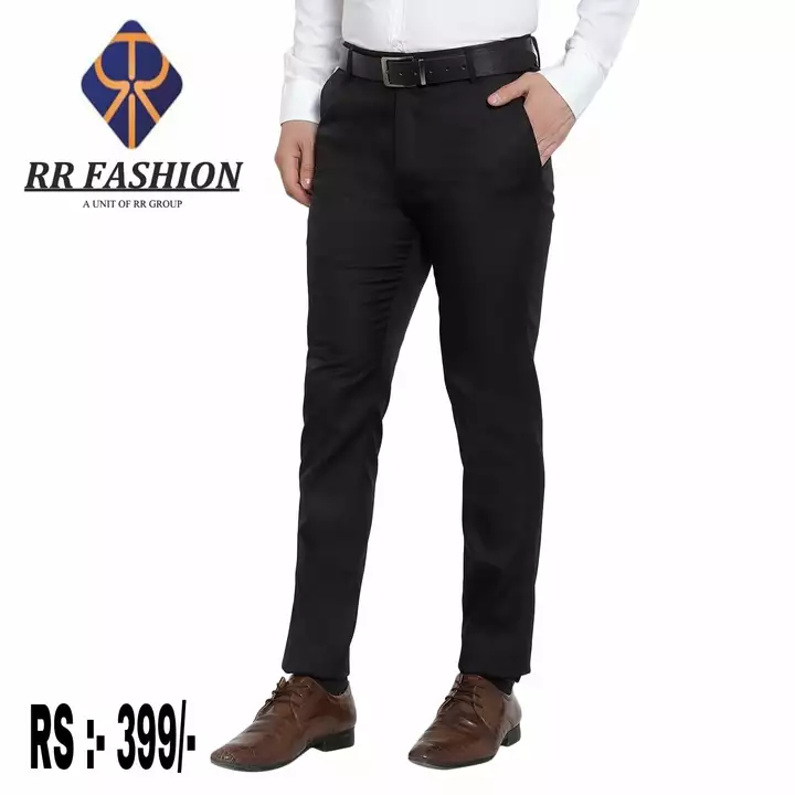 RR FASHION Men's Slim Fit Trouser Black  uploaded by business on 12/18/2022