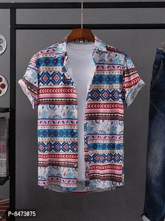 *Classic Synthetic Printed Casual Shirts for Men*

 *Size*:
S(Chest  - 38.0 inches) 
M(Chest  - 40.0 uploaded by Cotton culture garment on 12/18/2022