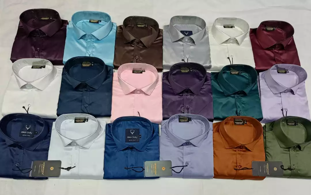 Plain Satin Shirts  uploaded by MENSADORA APPAREL 📞 on 12/19/2022