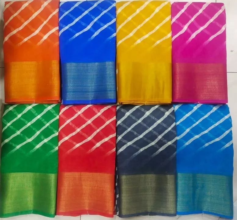 Chanderi print cotton saree uploaded by Shri Dauji saree on 12/19/2022