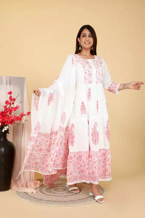 Cotton gawon with duptta uploaded by Pooja Fashion on 12/19/2022