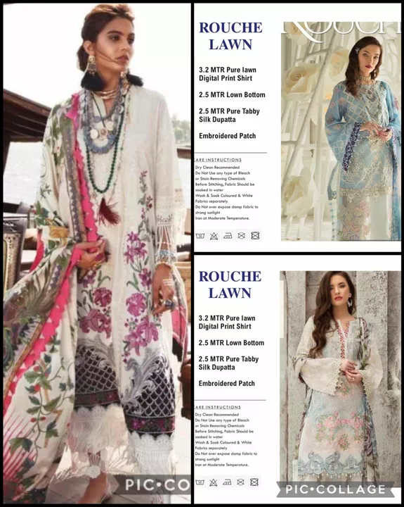 Lawn pakisni with pure tabi silk dupatta uploaded by Arfa Fashion House on 12/19/2022