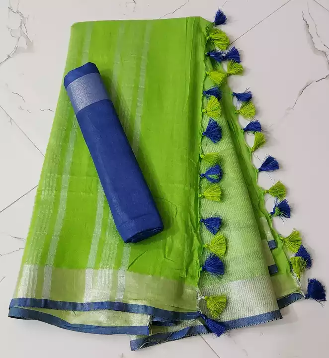 *High quality linen by linen saree*

🚩 *premium quality & beautiful design*

🌸 LINEN SLAB SAREE 

 uploaded by Aanvi fab on 12/19/2022