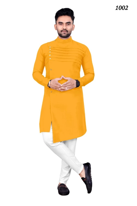 Cross Kurta pajama set Yellow uploaded by Juhil on 12/19/2022
