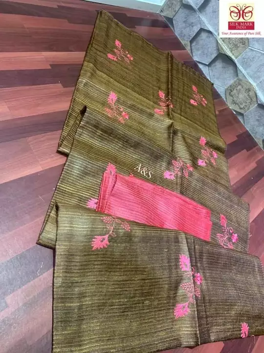 Bhagalpuri silk saree new embroidery design  uploaded by M.P HANDLOOM.  Bhagalpuri silk on 12/19/2022