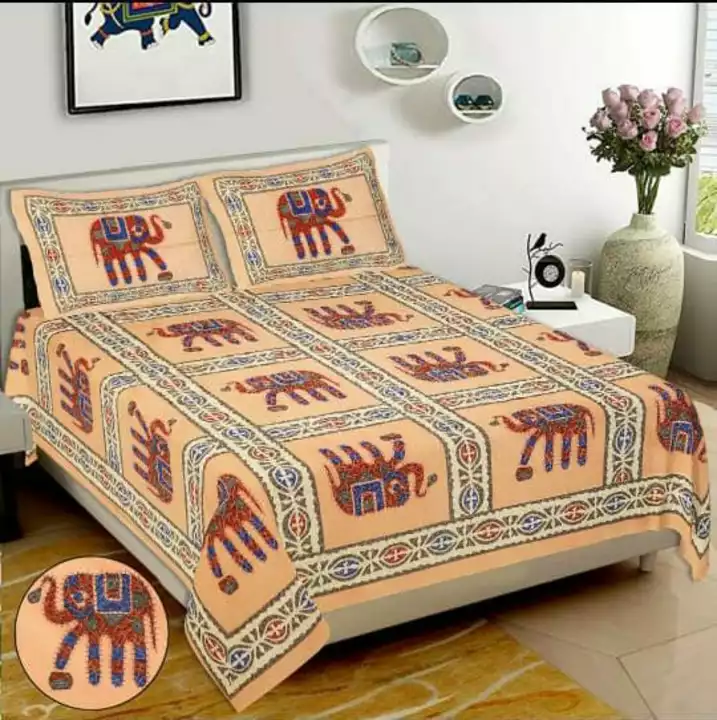 Cotton double bed bedsheet  uploaded by The print house  on 12/20/2022