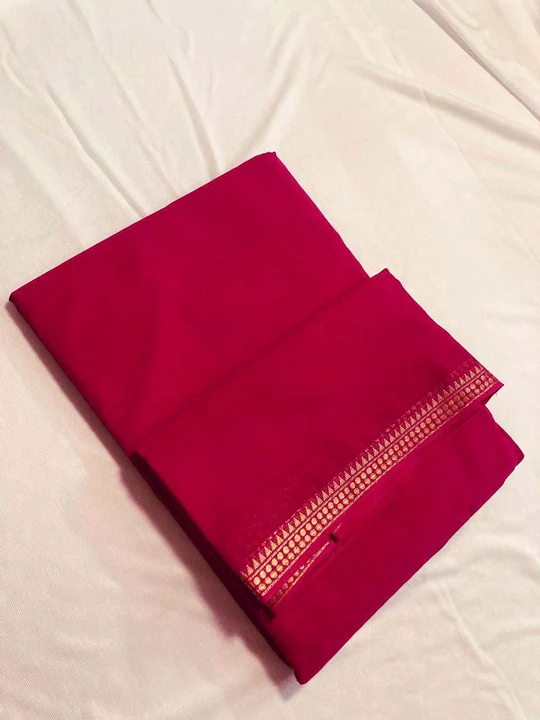 Post image #*Mysore soft Chiffon with Temple  border*

*#RASHMI's christmas festival edition mangalvastram*
No of Design :: Single
No of Colours :: 15 colour Shades👌

 pure Mysore soft chiffon with exclusive flower &amp; Temple kanchi  zari weaving border

With zari chitpallu and running blouse‼️
Plain &amp; simple exclusive trendy party wear, festival wear or can use as mangalvastram 

😍 *Wow Price*👇
*'''only just@ 445/- + GST''' 🤩*

Checked Quality !! Best Quality !!
Multiple stocks ready
