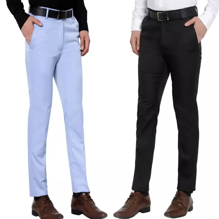 Black & Sky blue Trouser Combo  uploaded by RR FASHION on 12/20/2022